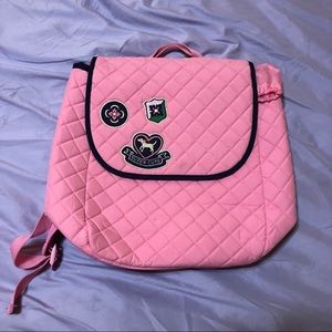 Pink dog bookbag